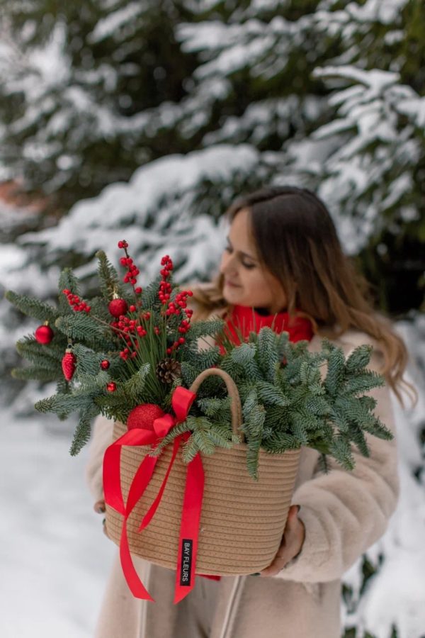 WINTER RED JUTE BAG М