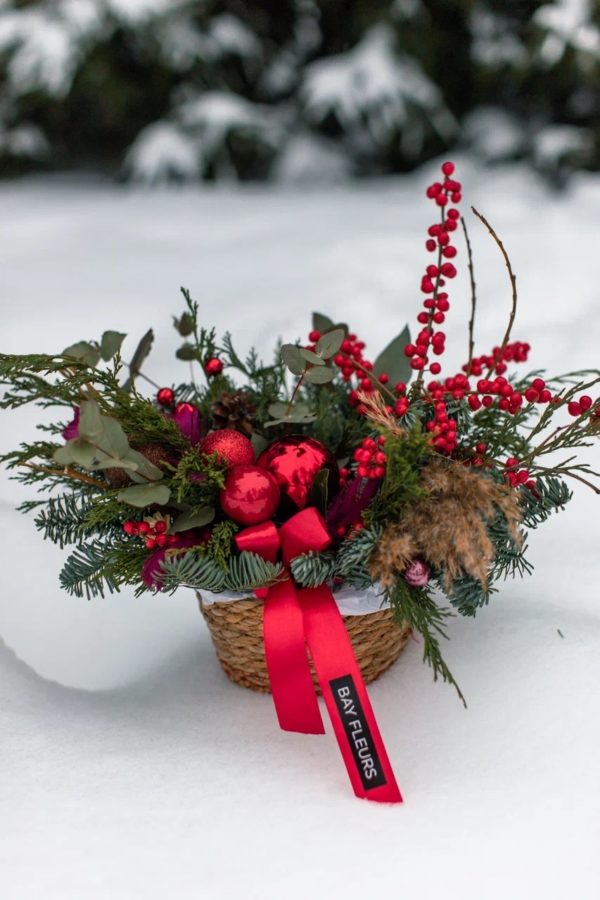 WINTER RED BASKET S